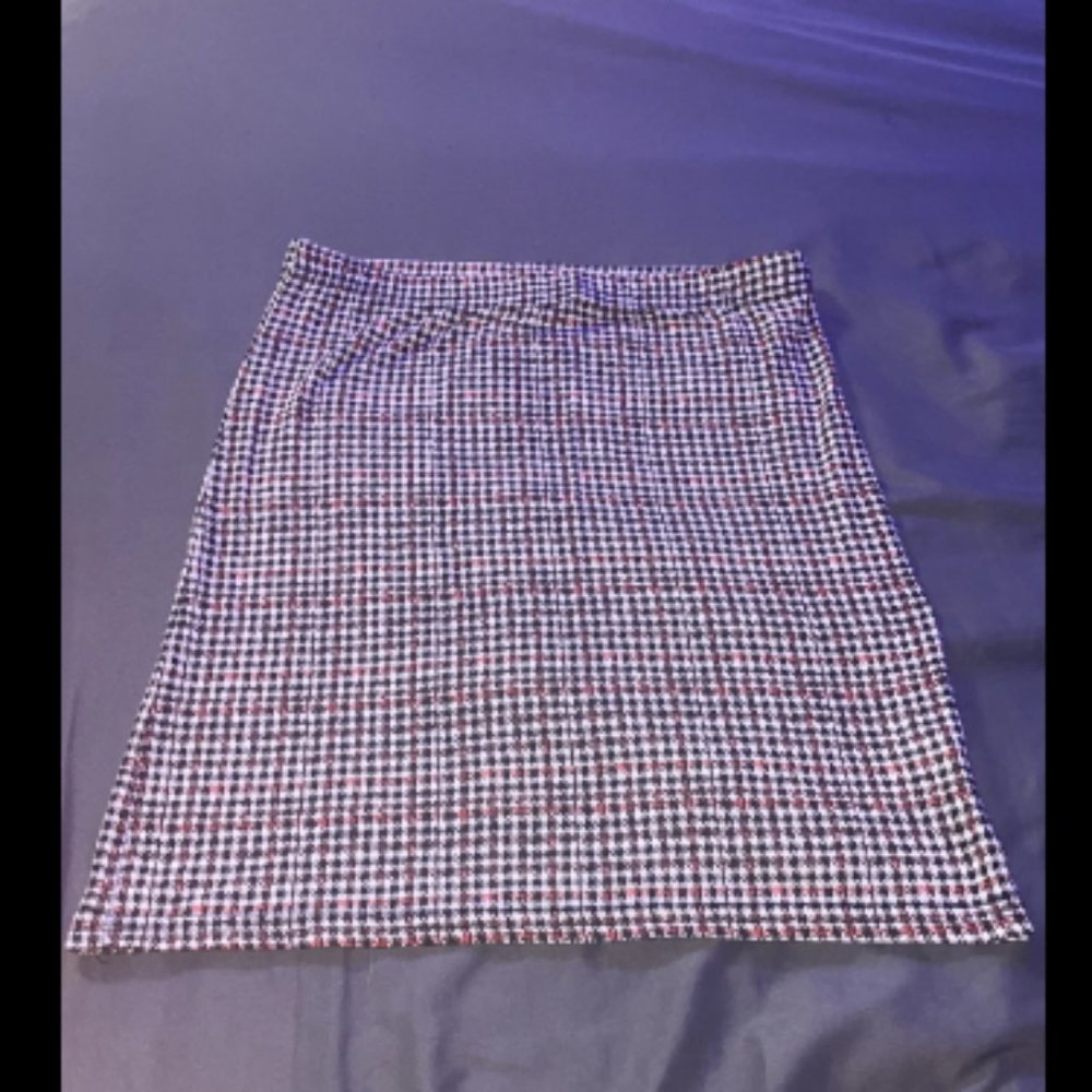 Plaid bodycon mini skirt